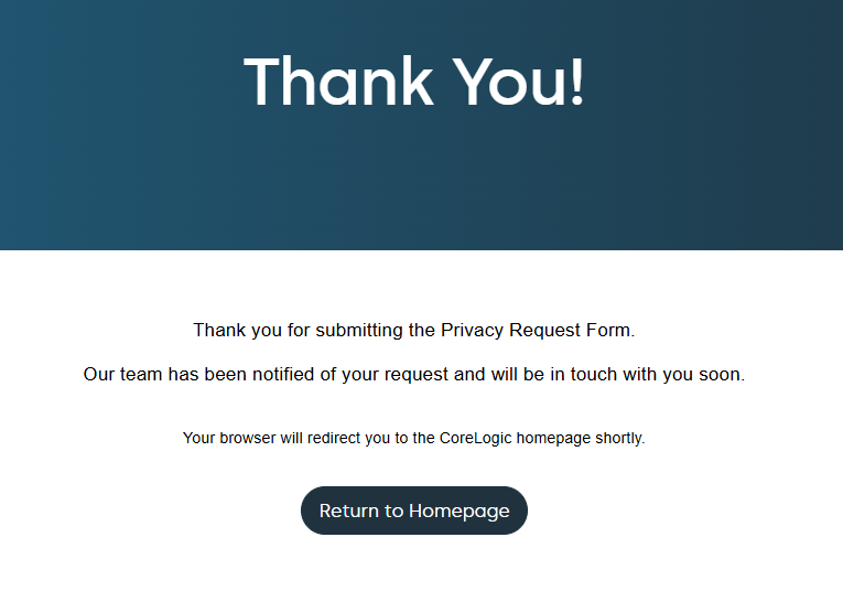 CoreLogic thank you