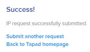 Experian Tapad opting out via IP address success message