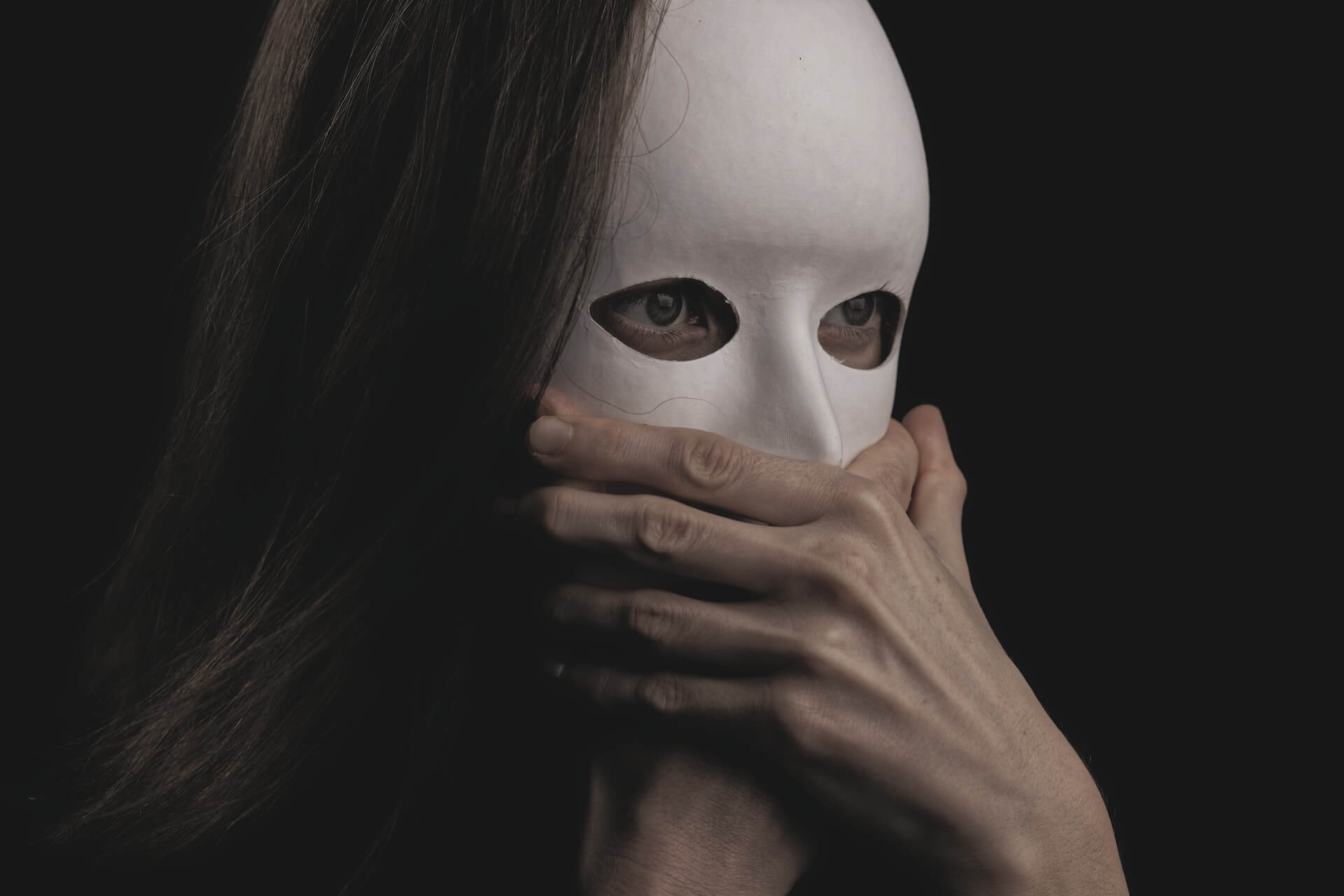 Person wearing a mask