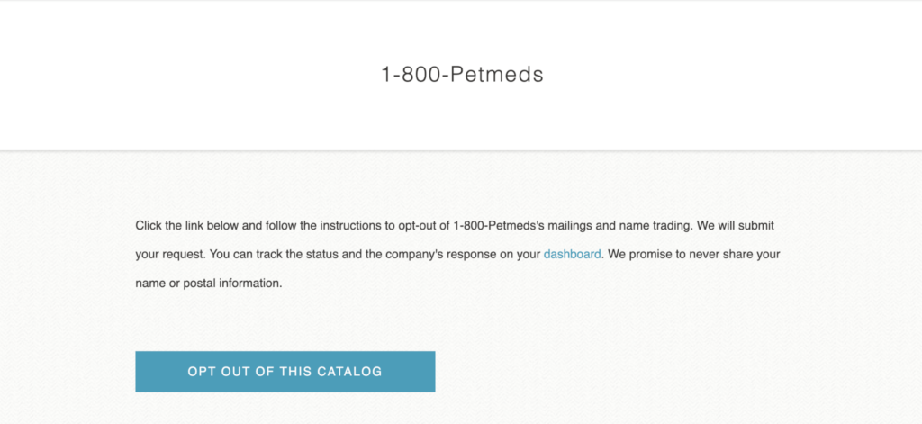 Catalog choice - Petmeds
